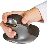 Posturite Penguin Ambidextrous Wireless Ergonomic Mouse | Rechargeable, Alleviates RSI, Easy-Glide, Vertical Design, PC Computer &amp; Apple Mac Compatible (Medium, Wireless)