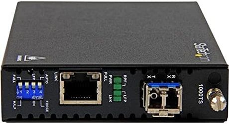 StarTech.com Singlemode (SM) LC Fiber Media Converter for 1Gbe Network - 10km - Gigabit Ethernet - 1310nm - with SFP Transceiver (ET91000SM10) 10km | Gigabit Converter