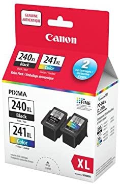 Genuine Canon PG-240XL/CL-241XL HIGH Yield Ink Cartridge Value Pack, Black and Tri-Colour - 5206B020
