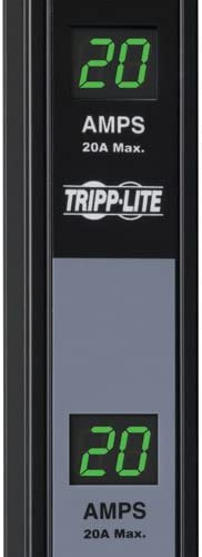 Tripp Lite Metered PDU, 20A Dual Circuit, 32 Outlets (5-15/20R), 120V, L5-20P/5-20P, 10 ft. Cord, 0U Vertical Rack-Mount Power (PDUMV40) Metered (Dual-Circuit) PDU