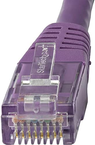 StarTech.com 10ft CAT6 Ethernet Cable - Purple Molded Gigabit CAT 6 Wire - 100W PoE RJ45 UTP 650MHz - Category 6 Network Patch Cord UL/TIA (C6PATCH10PL) Purple 10 ft / 3m 1 Pack