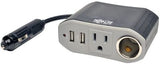 TRIPP LITE TRPPV100USB, 100-Watt Powerverter with 1 AC Outlet, 2 USB Charging Ports and 12-Volt Receptacle