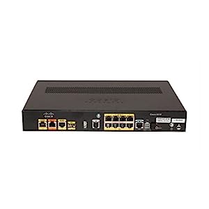 Cisco C891F-K9 Ethernet Integrated Services Router V.92 and ISDN Backup, 8-Gigabit Ethernet Ports, 802.11n Access Point, Small Form-factor Pluggable (SFP), 1-Year Limited Hardware Warranty (C891F-K9)