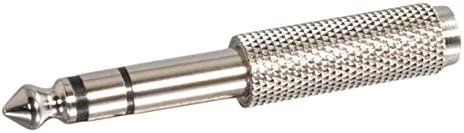 C2G/ Cables To Go 40639 1/4 Inch Stereo Male to 3.5mm Stereo Female Adapter, TAA Compliant, Silver