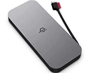 Lenovo Go Wireless Mobile Power Bank (10000 mAh - for USB Type C Device, Mobile Phone - Lithium Ion (Li-Ion) Polymer - 10000 mAh - 3 A - 9 V DC, 5 V DC Output - Black