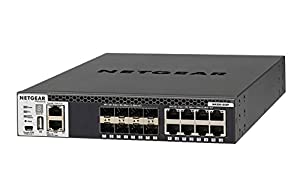 NETGEAR 16-Port Fully Managed Switch M4300-8X8F, 16x10G, 8x10GBASE-T, 8xSFP+, Half-Width Stackable, ProSAFE Lifetime Protection (XSM4316S)