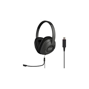 Koss SB42 USB Communication Headset | Microphone | Detachable Cord Design | Full Size Over-Ear Headphone