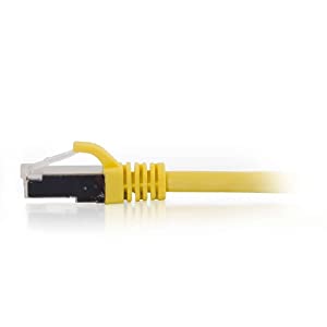 C2g/ cables to go C2G 00860 Cat6 Cable - Snagless Shielded Ethernet Network Patch Cable, Yellow (2 Feet, 0.60 Meters) STP 2 Feet Yellow