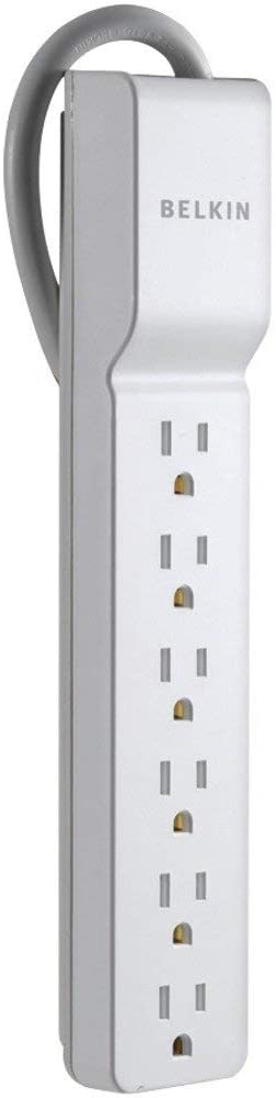 Belkin BE106000-2.5 6-Outlet Home/Office Surge Protector (2.5ft Cord)