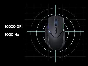 HUAWEI Wireless Gaming Mouse GT - 2.4G Wireless/Bluetooth/Wired Connections, Ultra Long Battery Life, 16,000 DPI, 1000 Hz, RGB, 7 Programmable Buttons, Esports-Level Performance, Thumb Base Design