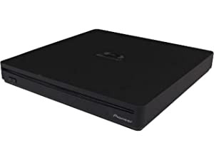 Pioneer BDR-XD08UMB-S Blu-Ray Writer 4K-UHD USB 3.2 Gen1 (USB Type-C) 2.0  Slim Portable BD/DVD/CD Writer - Black 