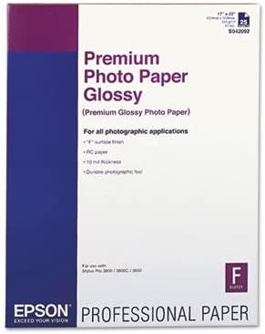 Epson Essendant, inc Epson Premium Photo Paper,PAPER,GLOSSY PHOTO,25/PK