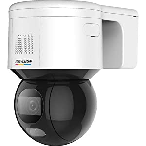 Teledirect Hikvision DS-2DE3A400BW-DE ColorVu 4MP Outdoor Pan &amp; Tilt Network Dome Camera with Microphone and Speaker