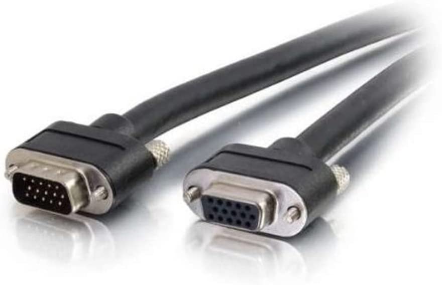 C2g/ cables to go C2G 50237 Select VGA Video Extension Cable VGA Male to VGA Female, In-Wall CMG-Rated, Black (6 Feet, 1.82 Meters)