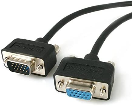 StarTech.com 15 ft Low Profile High Resolution Monitor VGA Extension Cable HD15 M/F