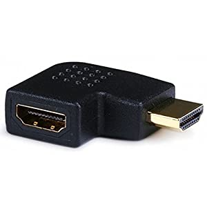 Monoprice HDMI Right Angle Port Saver Adapter (Male to Female) - 270 Degree - Vertical Flat Right