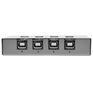 Tripp Lite 4-Port USB 2.0 Hi-Speed Printer / Peripheral Sharing Switch (U215-004-R)