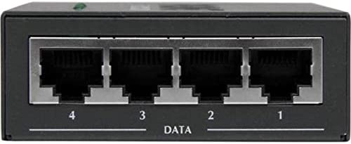 StarTech.com 4 Port Gigabit Midspan - PoE+ Injector - 802.3at and 802.3af - Wall-mountable Power over Ethernet Midspan (POEINJ4G)