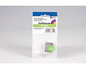 StarTech.com Right Angle DB9 to DB9 Serial Cable Adapter Type 2 - M/F (GC99MFRA2),Gray