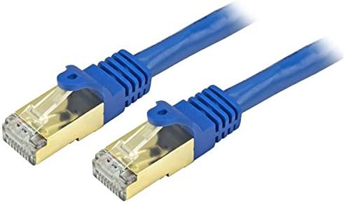 StarTech.com 6 in CAT6a Ethernet Cable - 10 Gigabit Shielded Snagless RJ45 100W PoE Patch Cord - 10GbE STP Network Cable w/Strain Relief - Blue Fluke Tested/Wiring is UL Certified/TIA (C6ASPAT6INBL) 6in / 15cm Blue