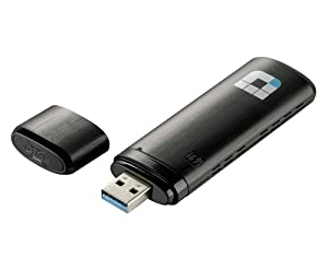 Dlink D-Link WiFi USB Adapter AC1200 Mini Wireless Internet Dual Band 3.0 Wi-Fi Netowrk Desktop Laptop (DWA-182),Black