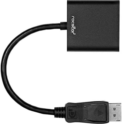 Rocstor DisplayPort to VGA Video Adapter Converter - 1 X DisplayPort Male Video - 1 X HD-15 Female