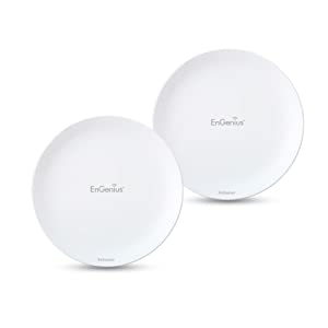 EnGenius Technologies Wi-Fi 5 Outdoor AC867 5GHz Wireless Access Point/Client Bridge, Long Range, PTP/PTMP, Additional 802.3at PoE Port, IP55, 26dBm with 19dBi Directional Antennas (N-EnStationAC Kit) 2 Pack with PoE Out Access Point