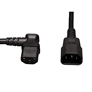 Tripp Lite P004-002-13LA 2 Feet C13 Left Angle to C14 AC Power Extension Cable