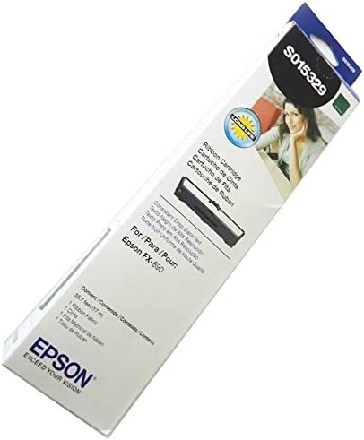 Epson S015329 FX-890 Fabric Ribbon -Cartridge (Black) in Retail Packaging