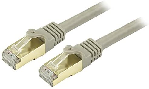 StarTech.com 15ft CAT6a Ethernet Cable - 10 Gigabit Shielded Snagless RJ45 100W PoE Patch Cord - 10GbE STP Network Cable w/Strain Relief - Gray Fluke Tested/Wiring is UL Certified/TIA (C6ASPAT15GR) 15 ft / 4.5m Gray