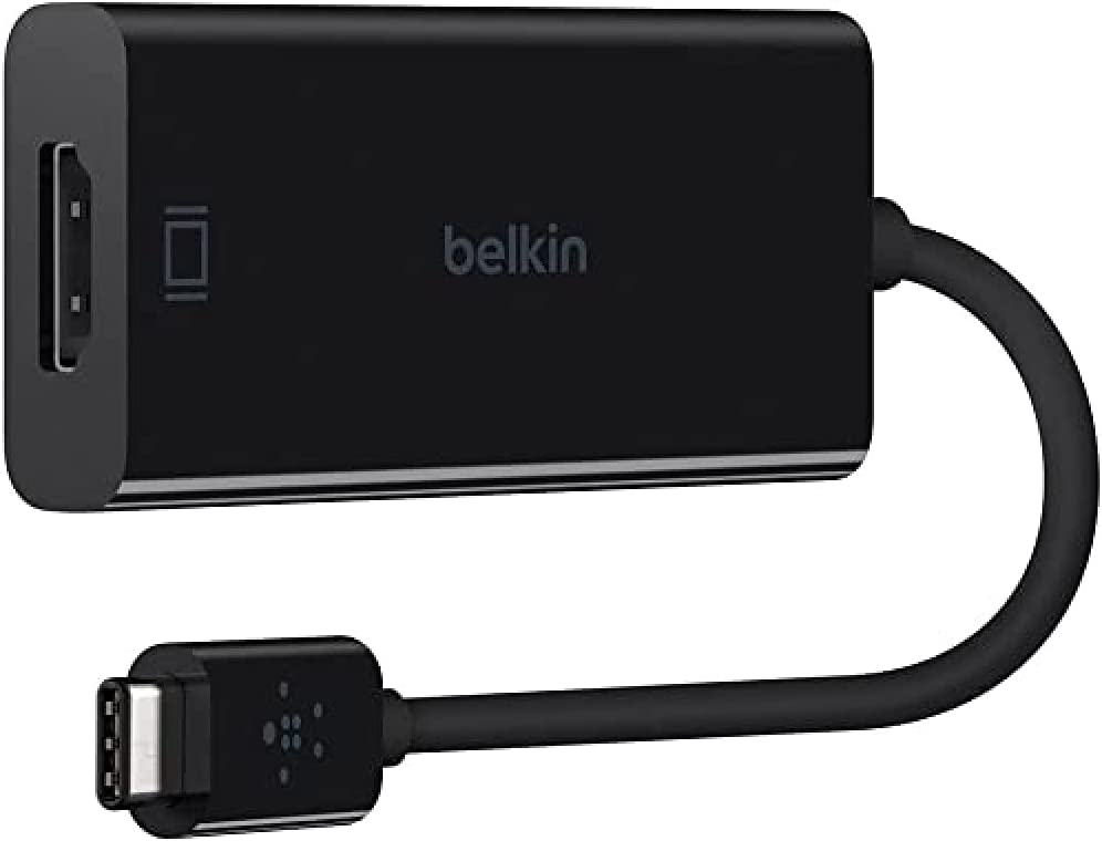 Belkin USB-C to HDMI Adapter, Works with Chromebook Certified(Supports 4K @60Hz, HDMI to USB-C Adapter, USB Type-C to HDMI Adapter), Black (F2CU038btBLK)