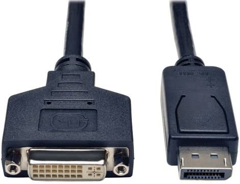 Tripp Lite DisplayPort to DVI Adapter Cable DP2DVI Video Converter for DP-M to DVI-I-F 3ft (P134-003)