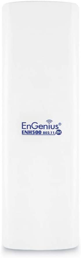 EnGenius Technologies ENH500v3 Wi-Fi 5 Wave 2 Outdoor AC867 5GHz Plug-n-Play Wireless Bridge, PTP/PTMP, IP55, 27dBm, 16 dBi High-Gain Antenna, Long Range up to 5 Miles, Gigabit Port [1-Pack] 1 Pack 11ac 867mbps Bridge