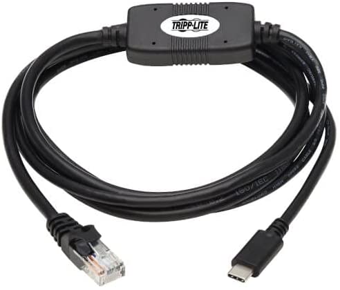 Tripp Lite USB-C to RJ45 Serial Rollover Cable (M/M), Connect to Cisco Modem/Router/Serial-Based Device, Windows/macOS/Linux Compatible, 250 Kbps, 6 Feet / 1.8 Meter, 3-Year Warranty (U209-006-RJ45XC)