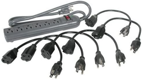 C2g/ cables to go C2G Power Strip Surge Protector, 6 Outlet Power Strip, 4 Feet, Black, Cables to Go 35549 6 Outlet Surge Strip