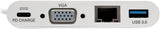 Tripp Lite USB C to VGA Multiport Video Adapter Converter 1080p w/ USB-A Hub, USB-C PD Charging Port &amp; Gigabit Ethernet Port, Thunderbolt 3 Compatible, USB Type C, USB-C, USB Type-C (U444-06N-VGU-C) VGA, Charging Port, Hub + GbE