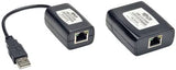 TRIPP LITE B203-101-PNP 1-Port USB 2.0 over Cat5 Cat6 Extender Hub Transmitter and Receiver,Black