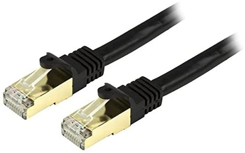 StarTech.com 20ft CAT6a Ethernet Cable - 10 Gigabit Shielded Snagless RJ45 100W PoE Patch Cord - 10GbE STP Network Cable w/Strain Relief - Black Fluke Tested/Wiring is UL Certified/TIA (C6ASPAT20BK) 20 ft / 6m Black