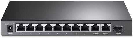 TP-Link TL-SL1311MP | 8 Port 10/100Mbps Fast Ethernet PoE Switch | 8 PoE+ Ports @124W, w/ 2 Uplink Gigabit Ports + 1 SFP Port | Limited Lifetime Protection | PoE Recovery | Extend &amp; Isolation Mode 11 Port w/ 8-Port PoE+