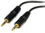 StarTech.com 6 ft. (1.8 m) 3.5mm Audio Cable - 3.5mm Audio Cable - Gold Plated Connectors - Male/Male - Aux Cable (MU6MM) Black 6 ft Standard Audio Cable