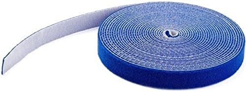 StarTech.com 25ft Hook and Loop Roll - Cut-to-Size Reusable Cable Ties - Bulk Industrial Wire Fastener Tape/Adjustable Fabric Wraps Blue/Resuable Self Gripping Cable Management Straps (HKLP25BL) 25 ft Blue