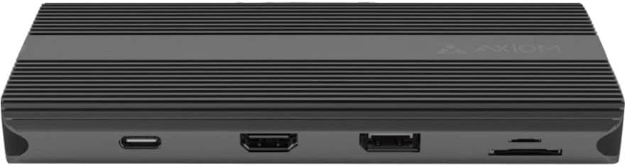 Axiom memory solution Axiom Memory - 12N1USBCHPV5CAXD-AX Docking Station - for Notebook/Workstation - Memory Card Reader - SD, microSD - 100 W - USB Type C - 2 Displays Supported - 4K - 3840 x 2160-1 x USB 2.0