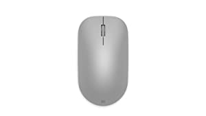 Microsoft Modern Mouse, Silver. Comfortable Right/Left Hand Use Design with Metal Scroll Wheel, Wireless, Bluetooth for PC/Laptop/Desktop, Works with Mac/Windows 8/10/11 Computers