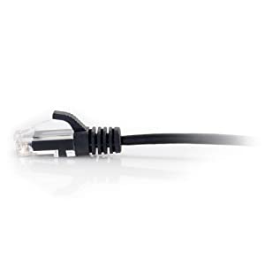 C2g/ cables to go C2G 01105 Cat6 Slim Cable - Snagless Unshielded Slim Network Patch Cable, Black (6 Feet, 1.82 Meters) 28 AWG 6-feet Black