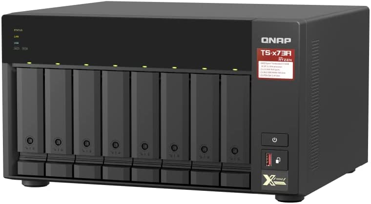 QNAP TS-873A-8G 8 Bay High-Performance NAS with 2 x 2.5GbE Ports and Two PCIe Gen3 Slots 8-bay NAS