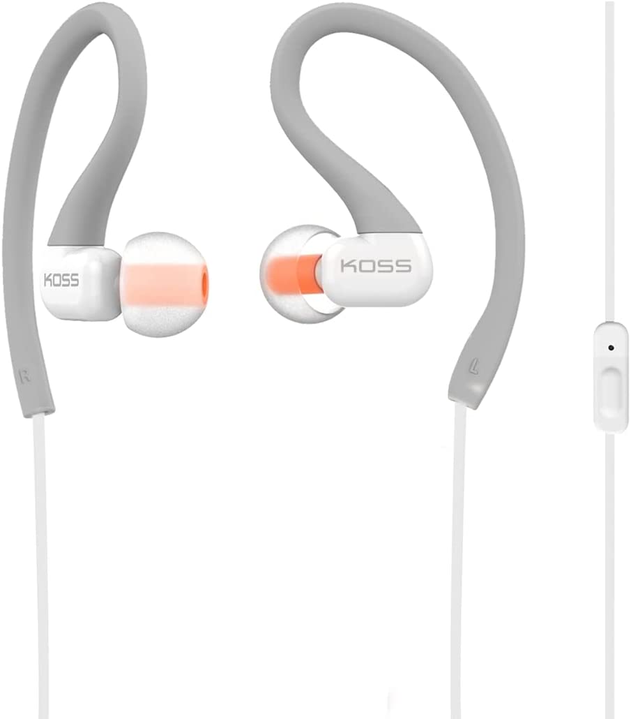 Koss KSC32i GRY Sport Clip Headphones, Grey Gray
