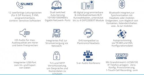 Grandstream GS-GXP2135 Enterprise IP Phone with Gigabit Speed &amp; Supports up to 8 Lines VoIP Phone &amp; Device