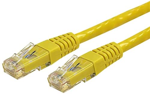 StarTech.com 5ft CAT6 Ethernet Cable - Yellow CAT 6 Gigabit Ethernet Wire -650MHz 100W PoE++ RJ45 UTP Molded Category 6 Network/Patch Cord w/Strain Relief/Fluke Tested UL/TIA Certified (C6PATCH5YL) Yellow 5 ft / 1.5 m 1 Pack