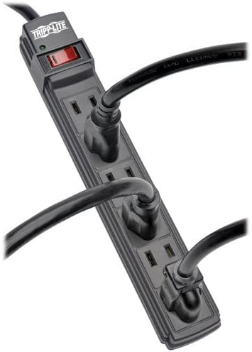 Tripp Lite 6 Outlet Power Strip NEMA 5-15R 6-ft Cord 5-15P Black Housing (PS66B) 6 Outlet + 6ft Cord