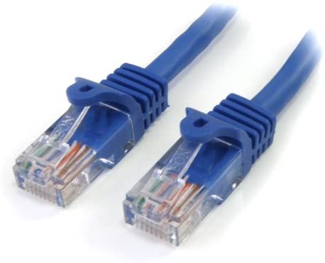 StarTech.com 3 ft. (0.9 m) Cat5e Ethernet Cable - Power Over Ethernet - Snagless - Blue - Ethernet Network Cable (RJ45PATCH3) 3 ft / 1m Blue